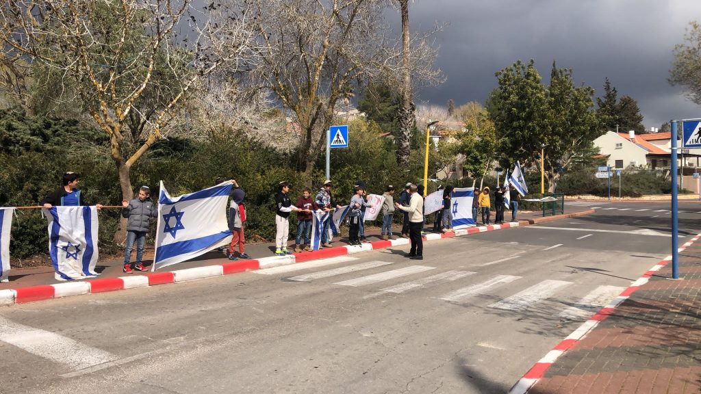 מחאת תושבים בבנימין בעקבות הפינוי הבוקר